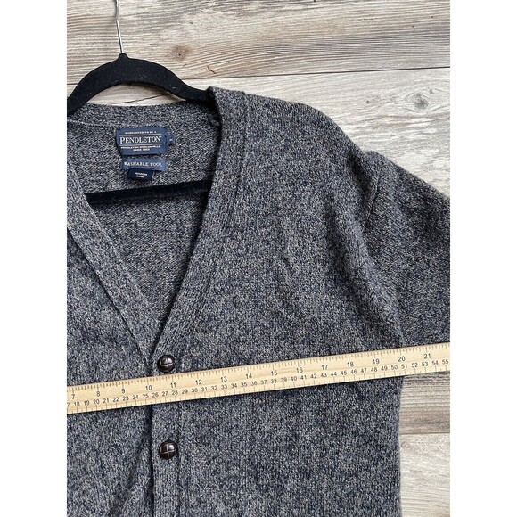 Pendleton Sweater Women’s Pocket Cardigan Black Long Sleeve Ribbed Size Medium - Picture 7 of 8